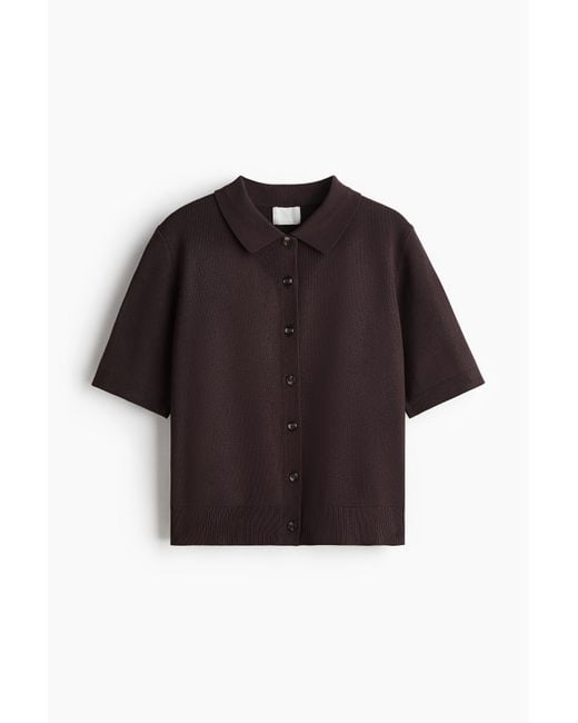 H&M Brown Cardigan mit Kragen