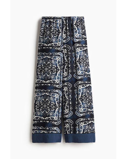 H&M Blue Gemusterte Hose