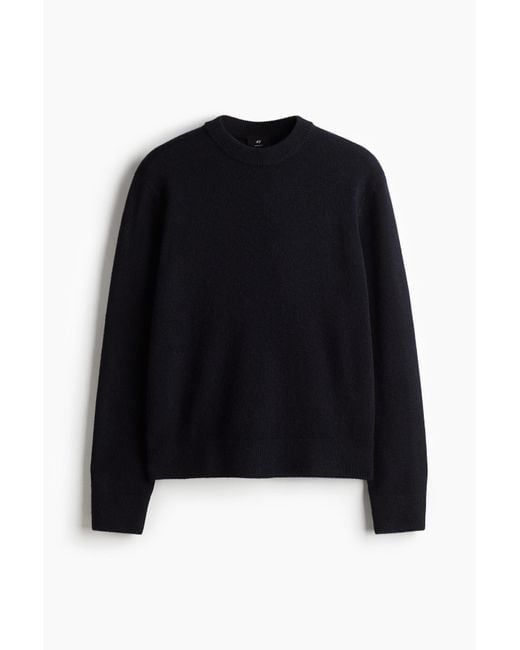 Pull Regular Fit En Maille Fine De Laine H&M pour homme en coloris Blue