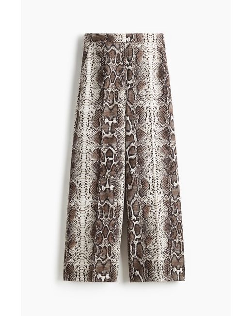 H&M Brown Weite elegante Hose