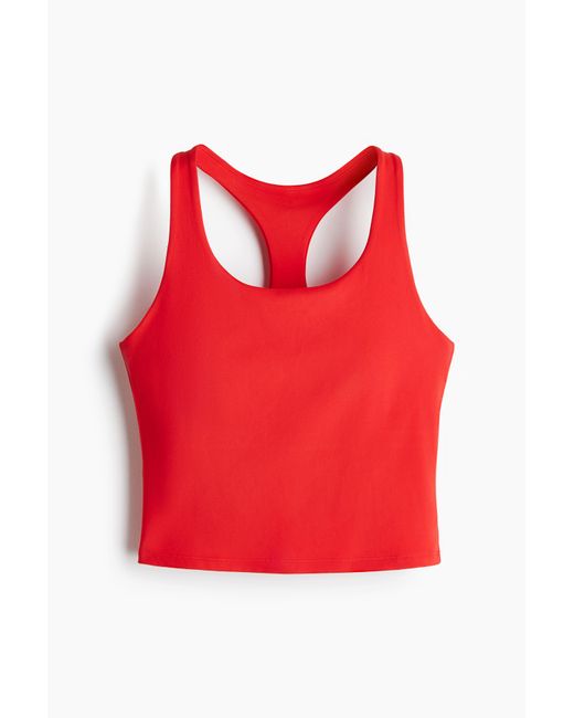 H&M Red Sporttop mit integriertem BH aus DryMoveTM