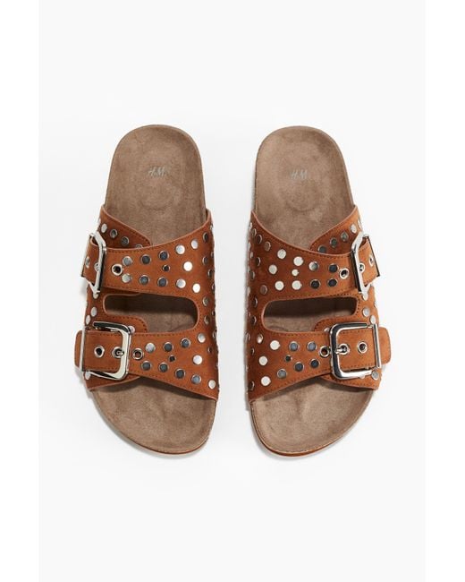 H&M Brown Sandalen mit Nieten