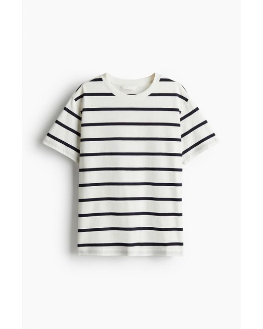 H&M Gray T-Shirt aus Baumwolle