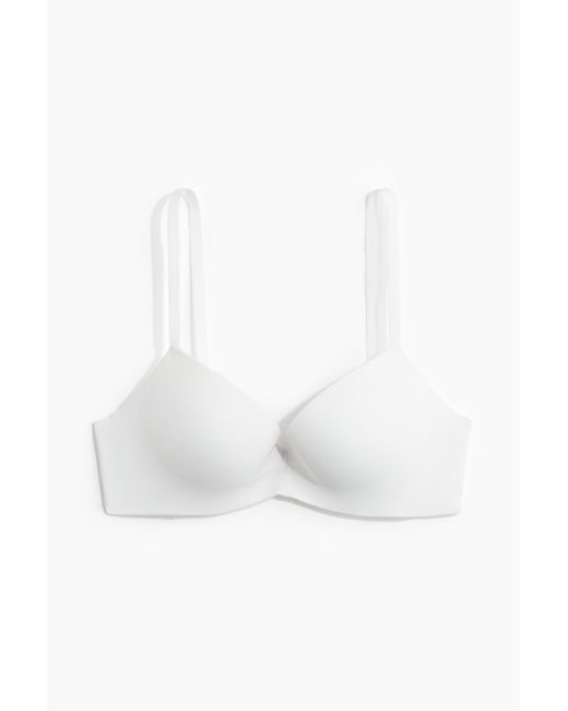 H&M White Push-up-BH aus Mikrofaser