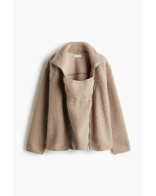H&M Brown MAMA Before & After Tragejacke aus Teddyfleece
