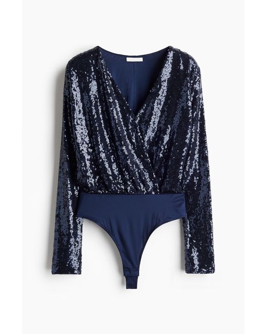 Body À Sequins H&M en coloris Blue