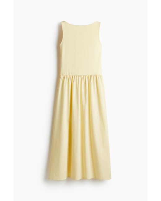 Robe Sans Manches Avec Jupe Évasée H&M en coloris Yellow