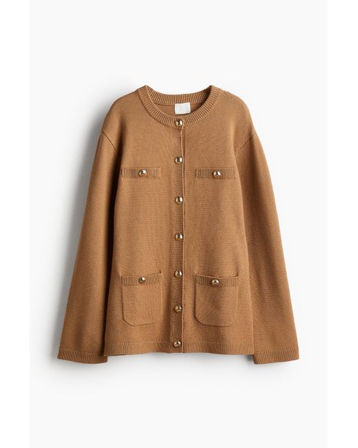 H&M Vest Met Knopen in het Brown