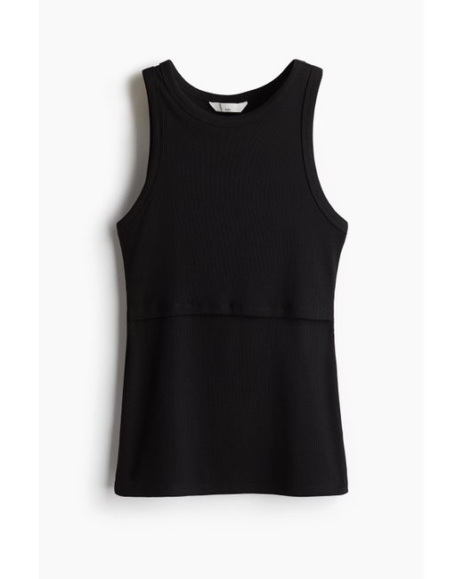 H&M Mama Geribde Voedingstop in het Black