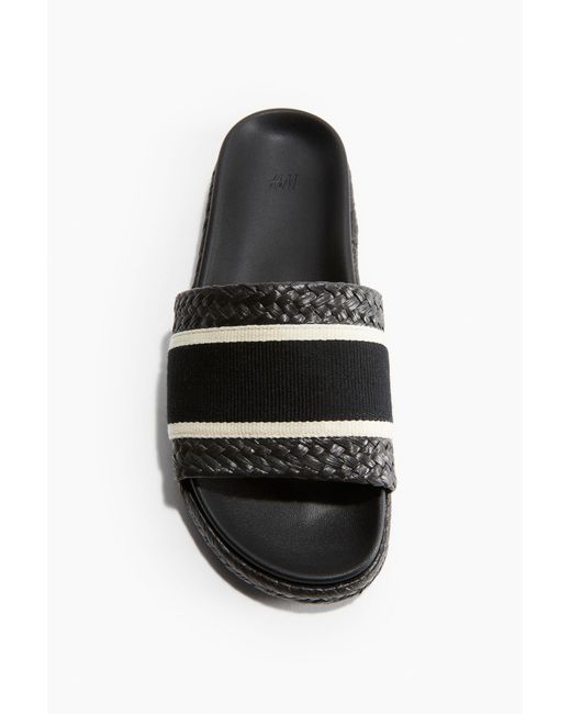 H&M Espadrille-slippers in het Black