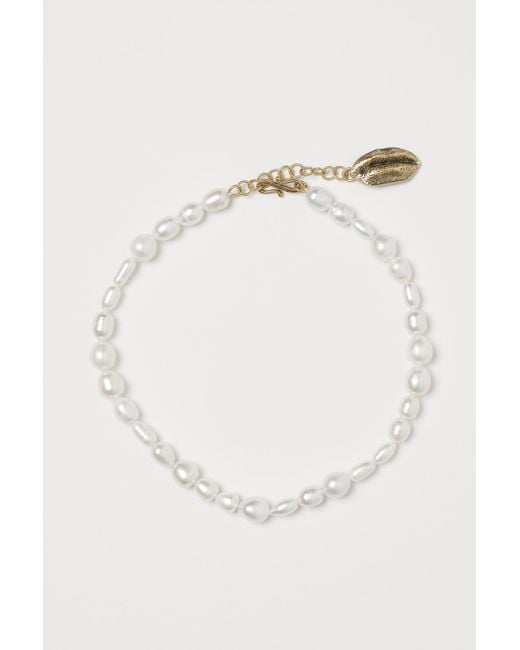 H&M Perlenkette in White für Herren