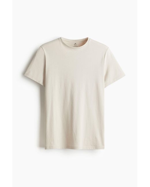 H&M COOLMAX® T-Shirt Slim Fit in White für Herren