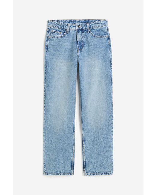 H&M 90's Baggy Low Jeans in het Blue