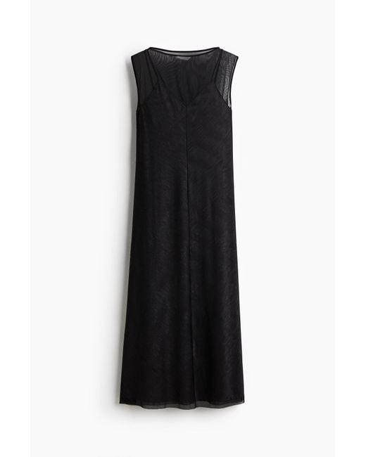 H&M Meerlaagse Jurk in het Black