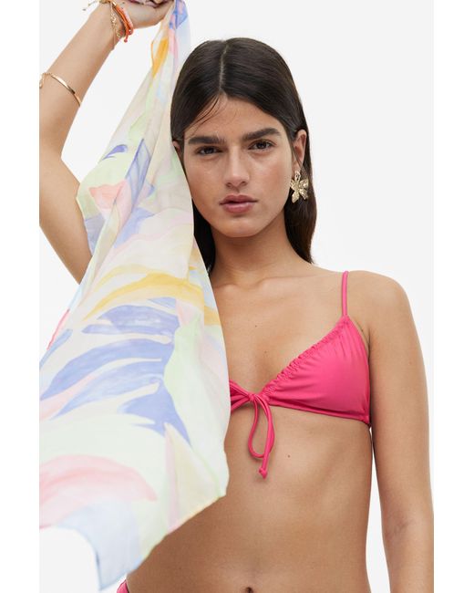 Hu0026M Bikini Top in Pink | Lyst