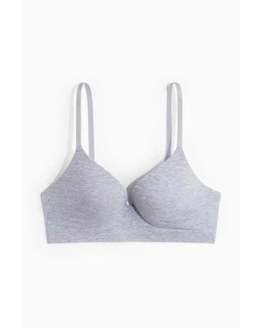 H&M White Seamless Push-up-BH