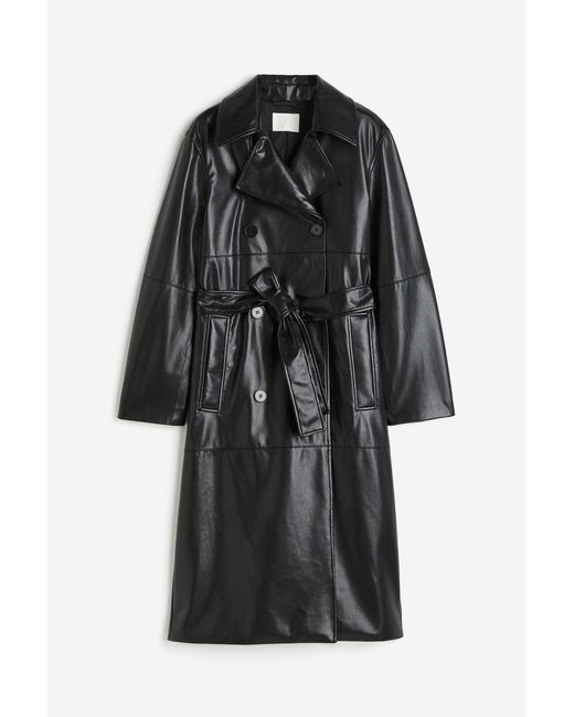 Trench-coat enduit H&M en coloris Black