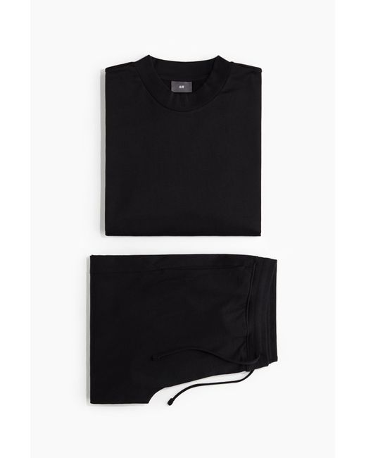 H&M Pyjamashirt En -broek in het Black voor heren