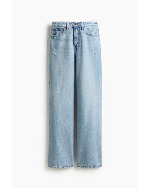 H&M Blue Wide Ultra High Jeans