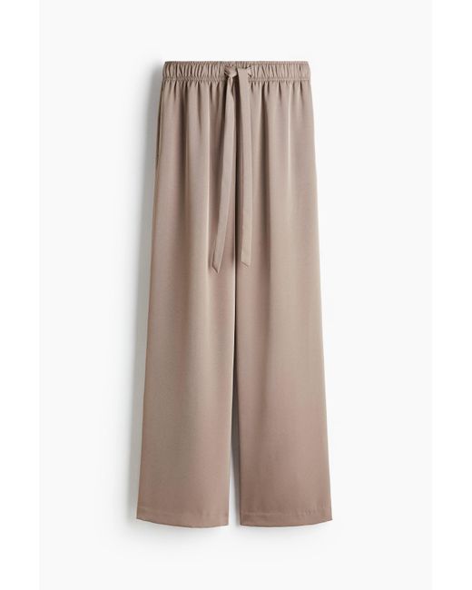 H&M Brown Kordelzughose aus Twill