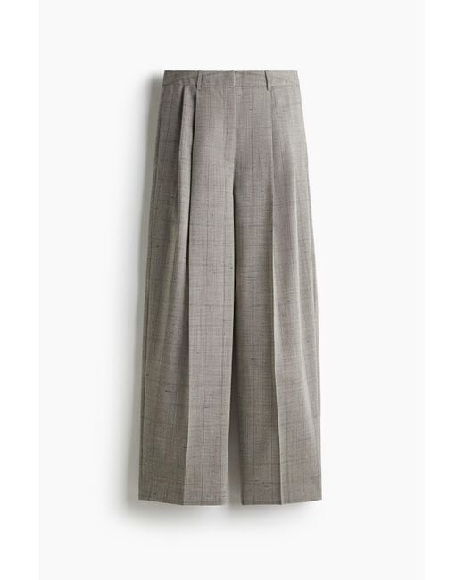 H&M Gray Elegante Hose aus Wollmix