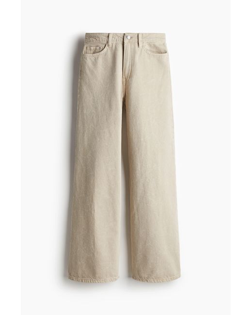 H&M Natural Wide Ultra High Jeans