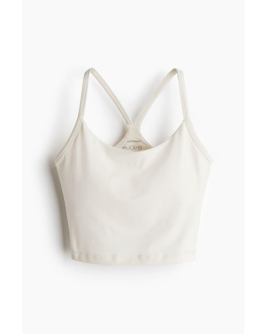 H&M White Yoga-BH mit SoftMoveTM Medium Support