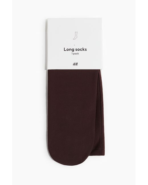 H&M White Lange Socken aus Mesh