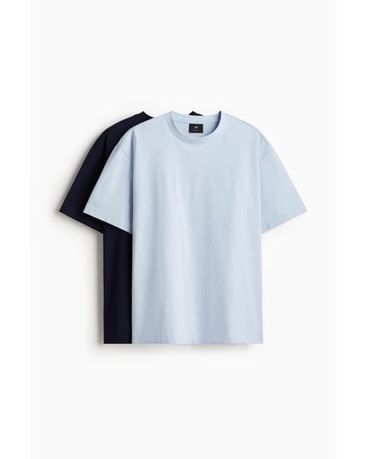 H&M Set Van 2 T-shirts in het Blue voor heren