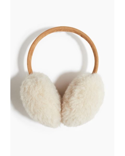 Cache-oreilles duveteux H&M en coloris White