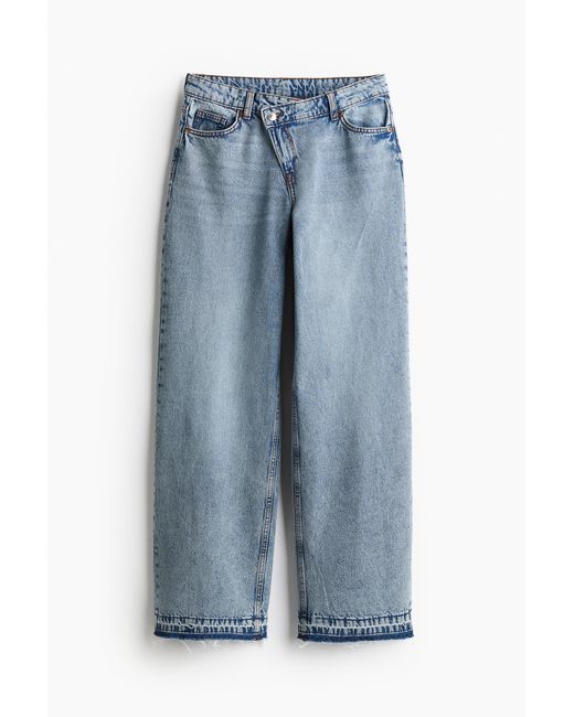 Straight Regular Jeans H&M en coloris Blue