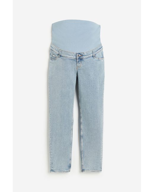 H&M Mama Slim Ankle Jeans in het Blue