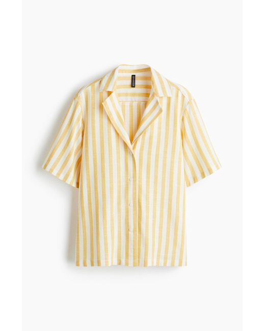 H&M Metallic Bluse in Loose Fit