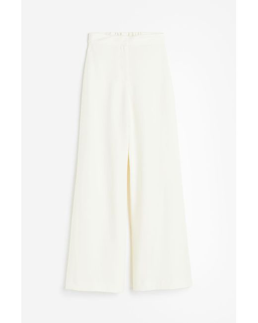 H&M Wijde Pantalon in het White