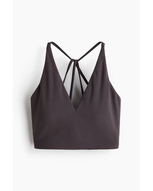 H&M Gray Sport-BH mit SoftMoveTM Light Support