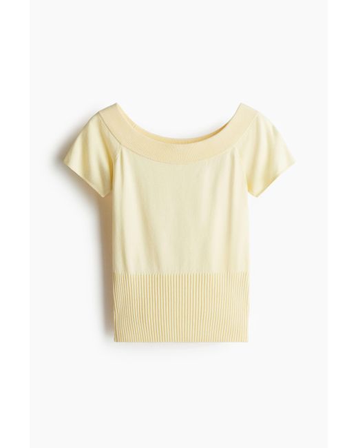H&M White Off-the-shoulder top