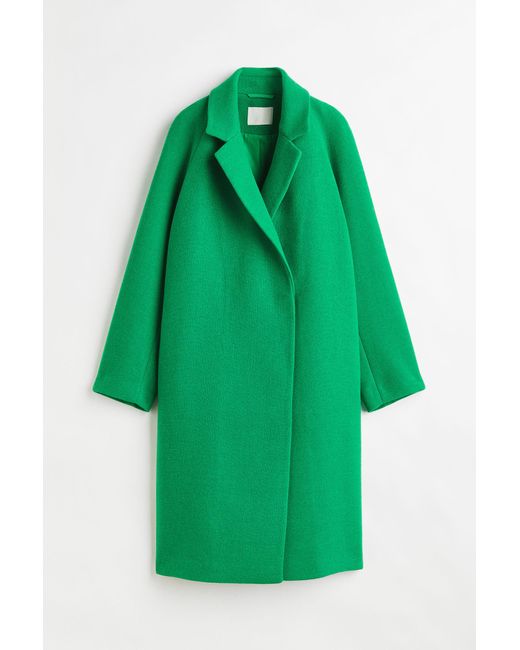 H&M Coat in Green | Lyst Australia