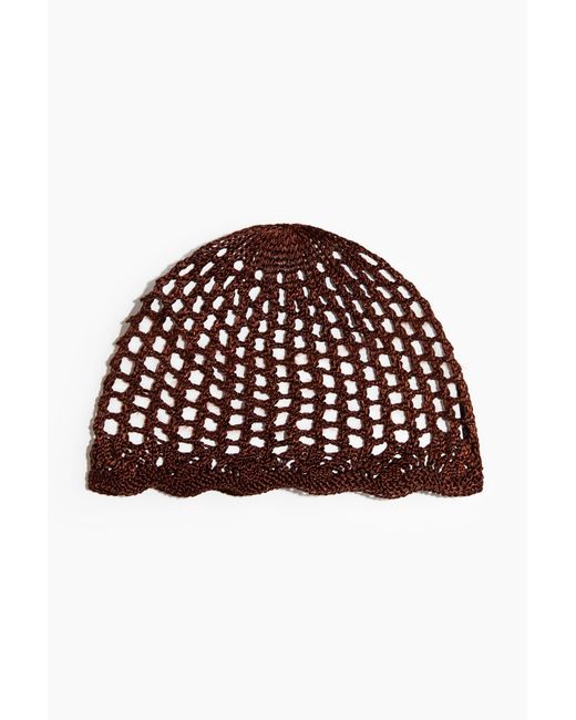 H&M Red Mütze im Häkellook