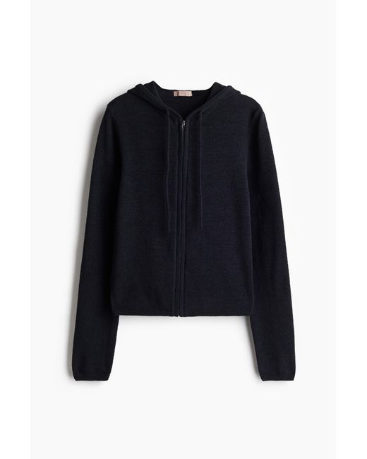 H&M Blue Hoodiejacke aus Twill