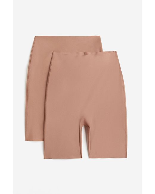 H&M Pink 2er-Pack Light No-Show Shaping Bikers