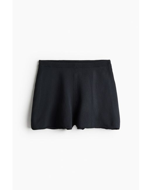 H&M Black Gestrickte Shorts