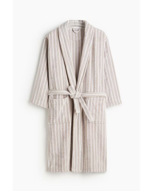 H&M Ochtendjas Van Katoenen Badstof in het White