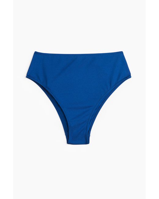 H&M Blue Cheeky Bikinihose High Waist