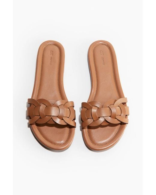 Sandales en cuir H&M en coloris Brown