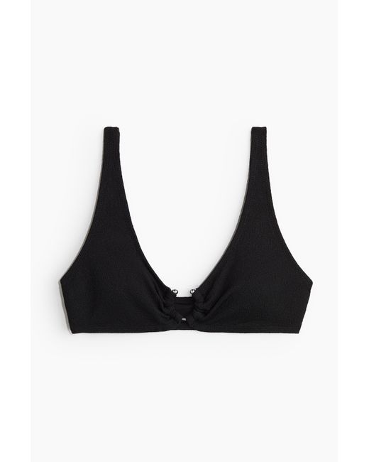 H&M Padded Bikinitop in het Black