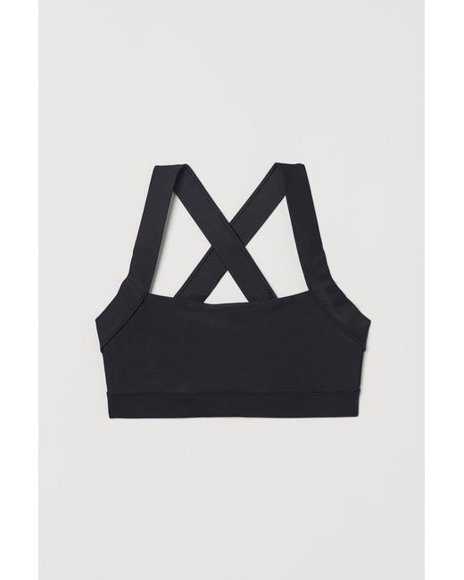H M Sports Bikini Top In Black Lyst