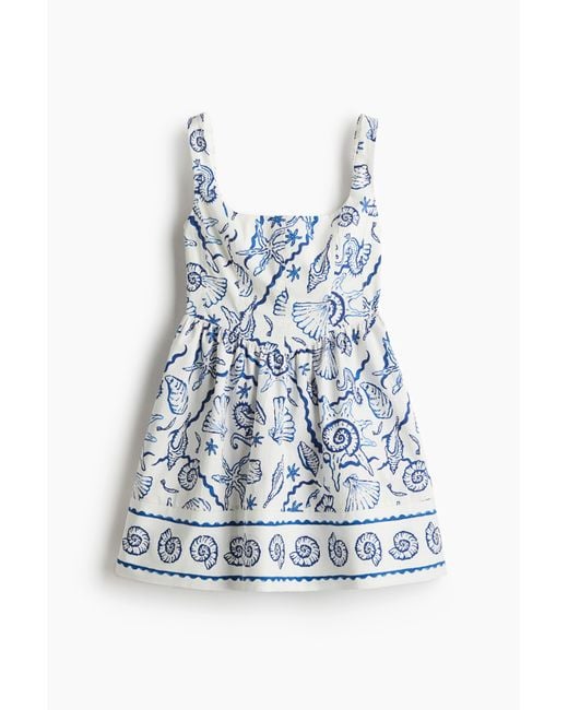 H&M Blue Ausgestelltes Kleid