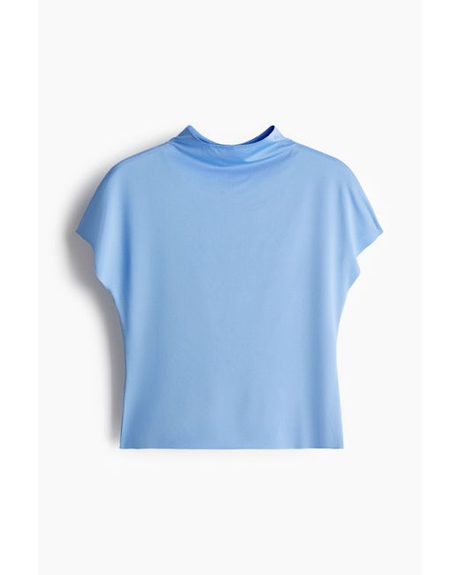 H&M Blue Jerseyshirt mit Turtleneck