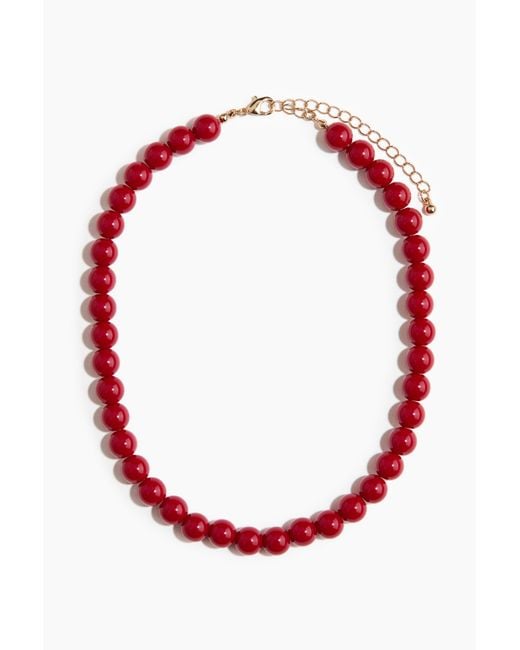 H&M Red Halskette mit Perlen