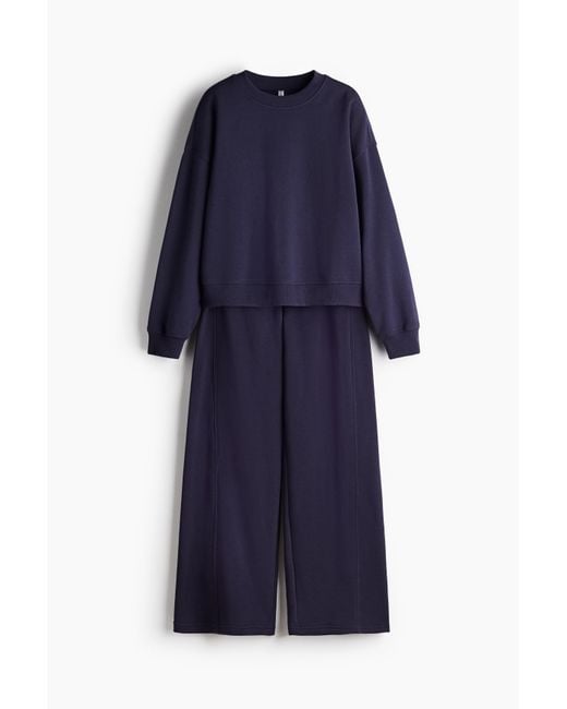 H&M Blue 2-teiliges Set mit Sweatshirt und Joggpants
